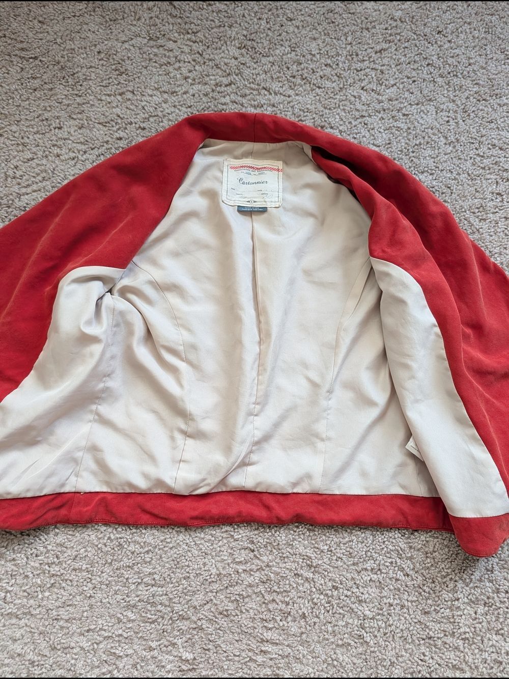 Anthropologie Cartonnier Womens Burnt Orange Open Front Blazer Jacket Size 6 - Picture 3 of 10